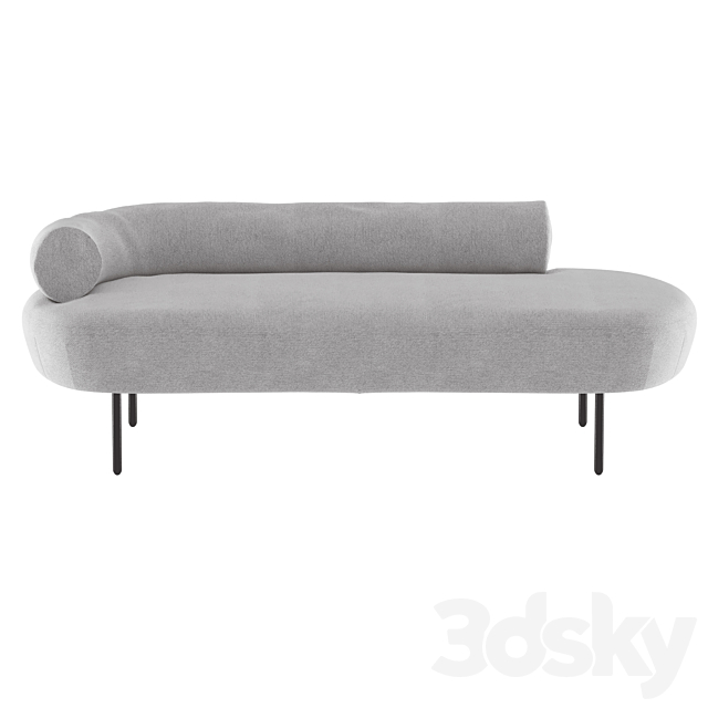 Straight Sofa Gray Adelaide 3DSMax File - thumbnail 2