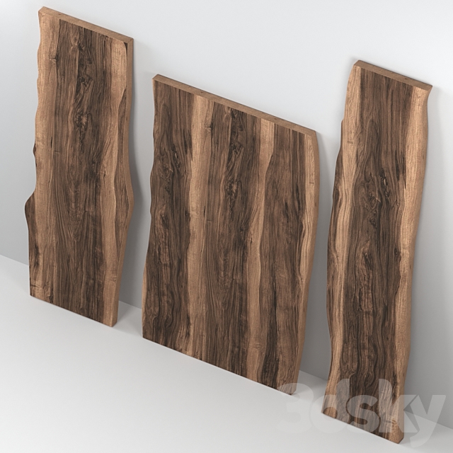Wooden slabs 3dsky