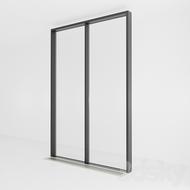 Panoramic glazing. Stained glass. 61 3d