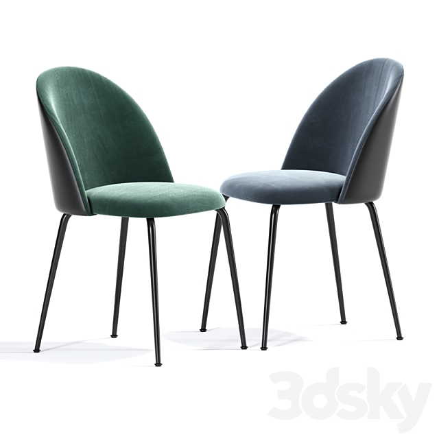 Cloyd Upholstered Side Chair Table 3DSMax File - thumbnail 2
