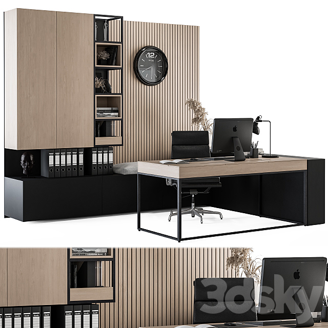 Office Furniture – Manager Set 11 3DSMax File - thumbnail 1