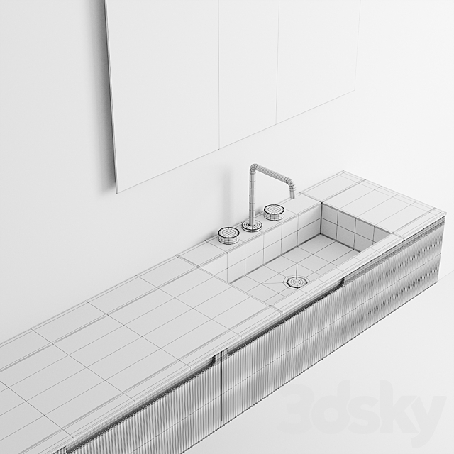 Fiora Synergy Vanity Unit set 5 3DSMax File - thumbnail 5