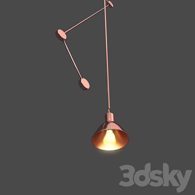 Wall String Ceiling Lamp 3DSMax File - thumbnail 2