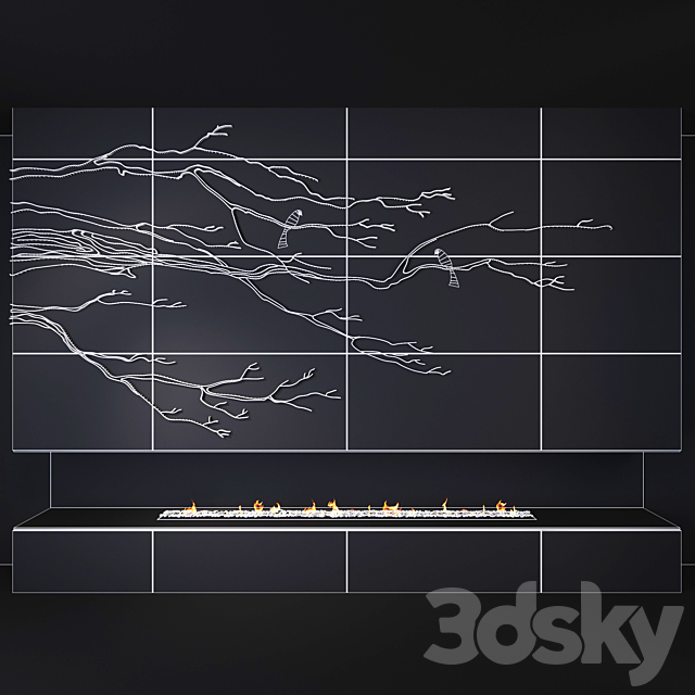 Decorative fireplace _branches 3DSMax File - thumbnail 5