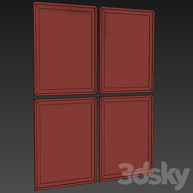 Set of paintings in the Scandinavian style 008 3DS Max Model - thumbnail 3