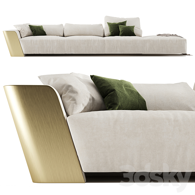 Metropol – Modular modern sofa in leather Laurameroni 3DSMax File - thumbnail 1
