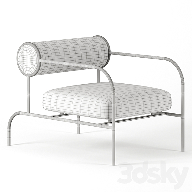 SOFA WITH ARMS by Cappellini 3d