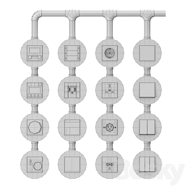 Gira Studio surface-mounted 3dsky
