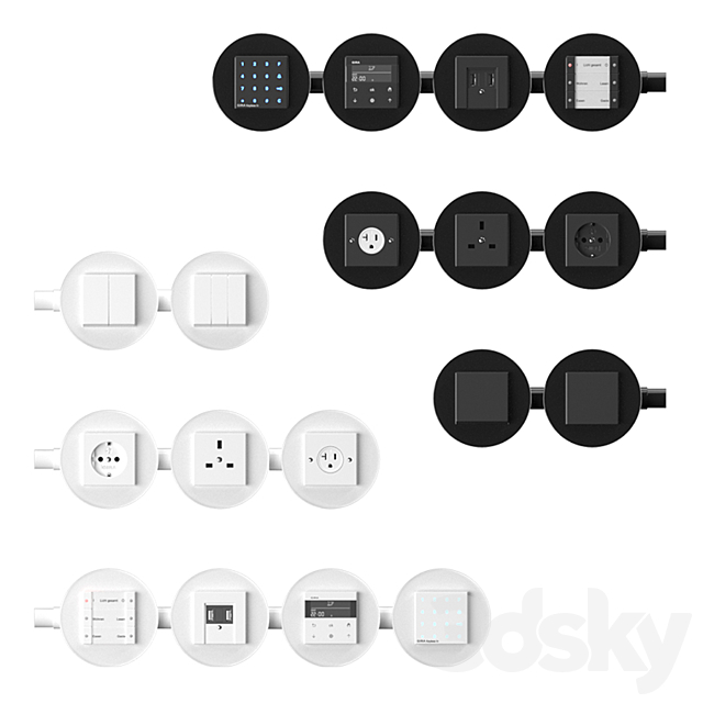 Gira Studio surface-mounted 3dskyfree