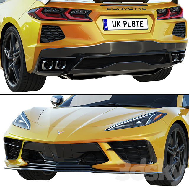 2020 Chevrolet Corvette C8 Stingray 3dsky