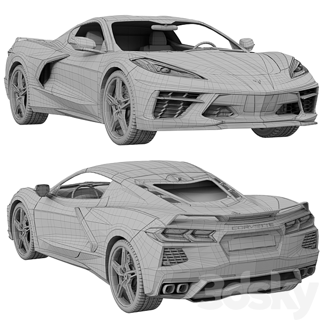 2020 Chevrolet Corvette C8 Stingray 3dskyfree