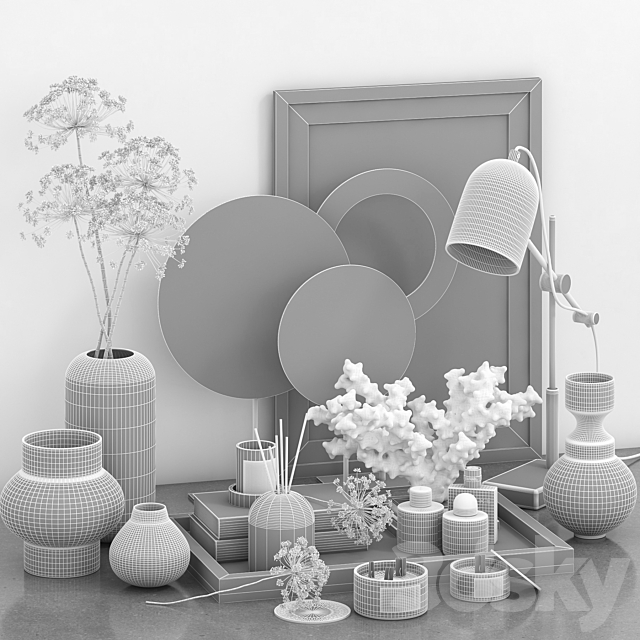 Decorative set 04 3dsky