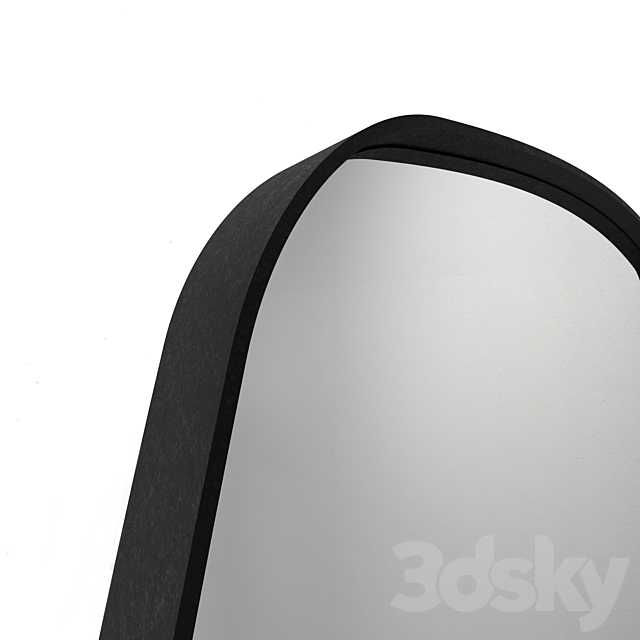 Stylish mirror in a thin frame Iron Shape 3DSMax File - thumbnail 2