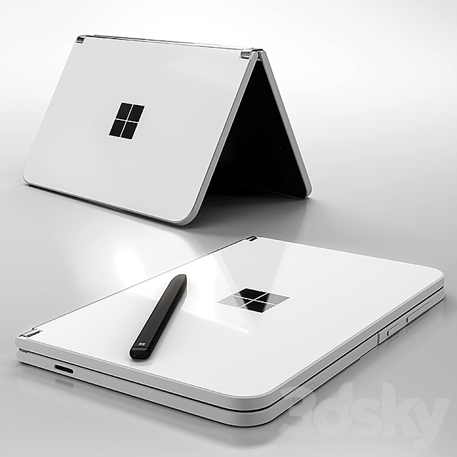 Surface-Duo-Headphones-Pen 3d