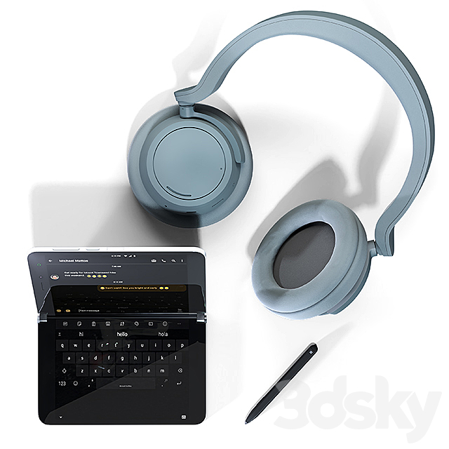 Surface-Duo-Headphones-Pen 3DSMax File - thumbnail 4