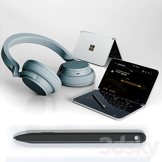Surface-Duo-Headphones-Pen 3DSMax File - thumbnail 5