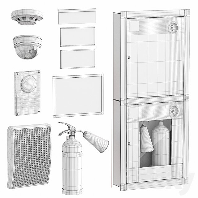 Fire-fighting equipment 3d