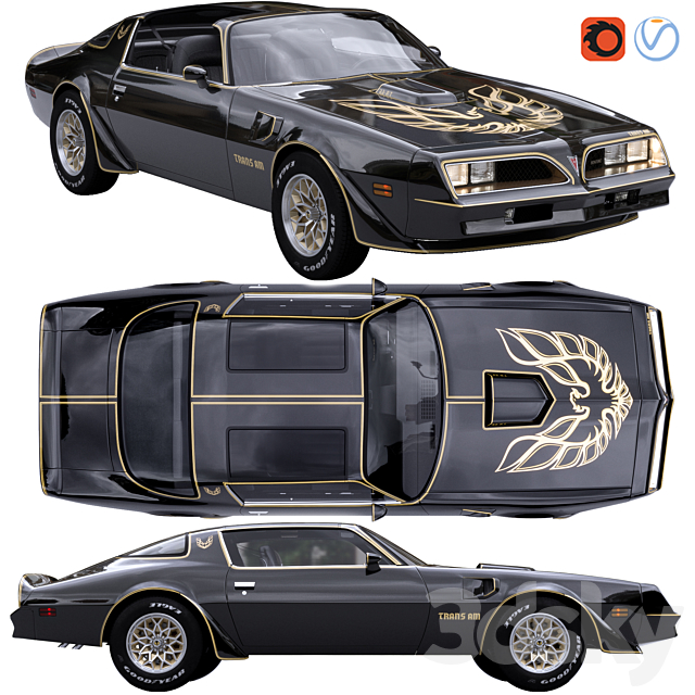 Pontiac Firebird Trans Am 1977 3d