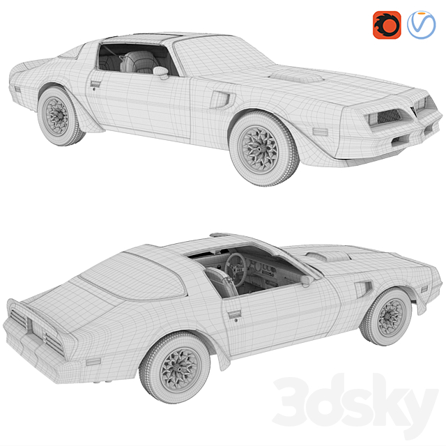 Pontiac Firebird Trans Am 1977 3dskyfree