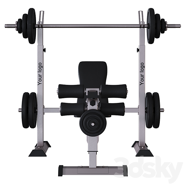 Sports bench 3d