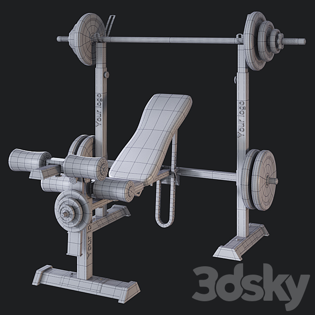 Sports bench 3dsky