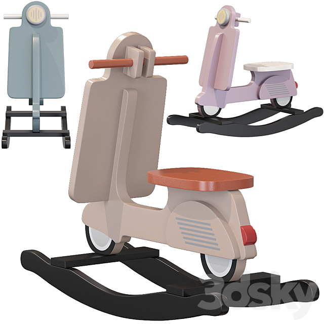 Childhome rocking scooter 3DSMax File - thumbnail 2