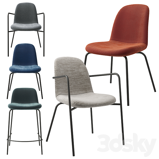 Tibby AM.PM chair set in various textures 3DSMax File - thumbnail 1