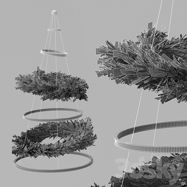 Pampas Chandelier - 01 3dsky