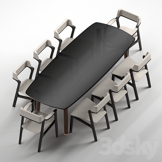 Giorgetti Alexa & table Memos 3d