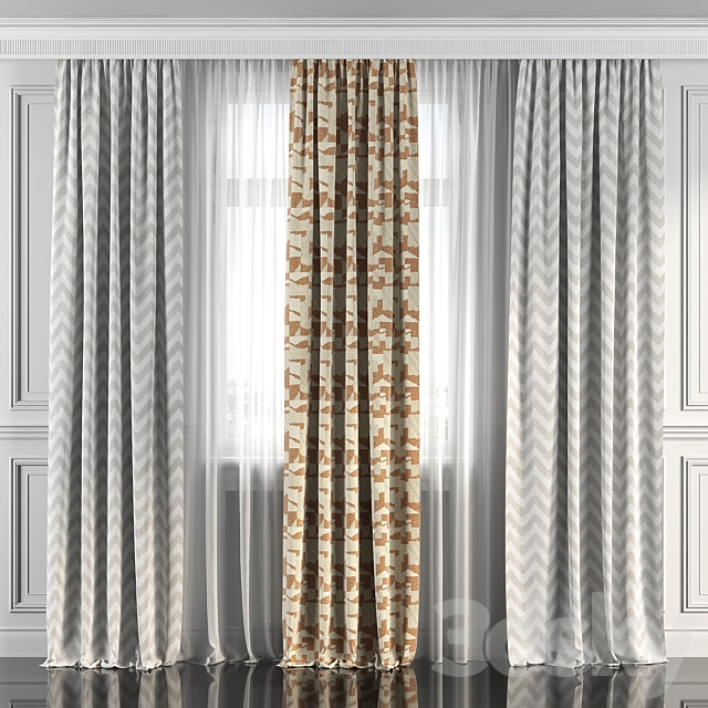 Curtains with window 117 3DSMax File - thumbnail 2