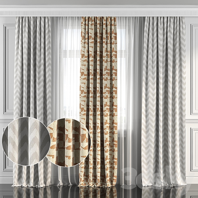 Curtains with window 117 3DSMax File - thumbnail 1