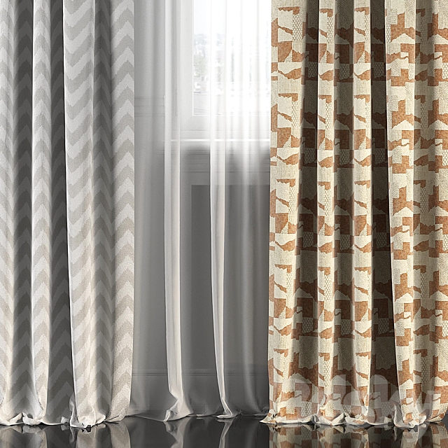Curtains with window 117 3DSMax File - thumbnail 4