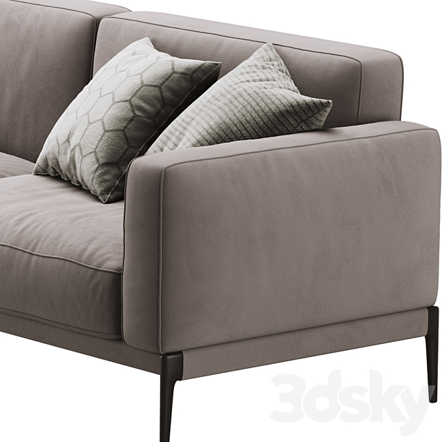 Flexform Romeo Compact Sofa 3d