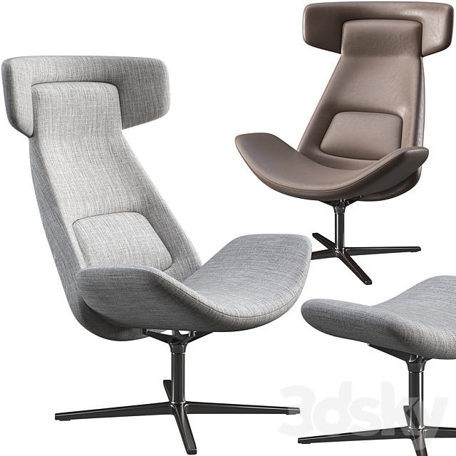 Lounge chair Milani Nordic 3DSMax File - thumbnail 1