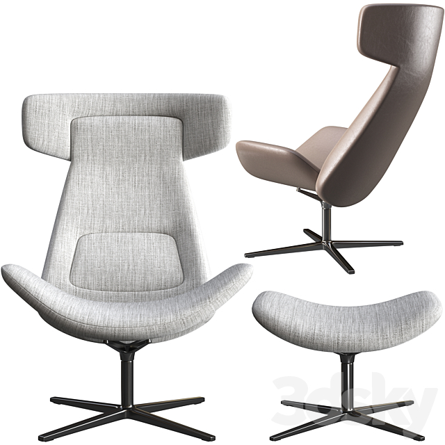 Lounge chair Milani Nordic 3DSMax File - thumbnail 3