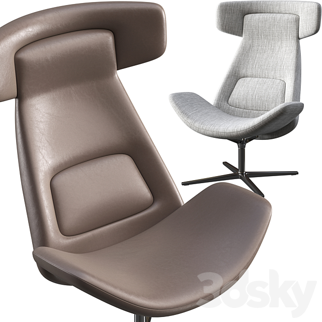 Lounge chair Milani Nordic 3DSMax File - thumbnail 4
