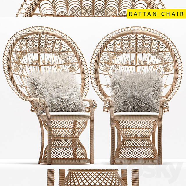 rattan chair 1 - Arm chair - 3D Models