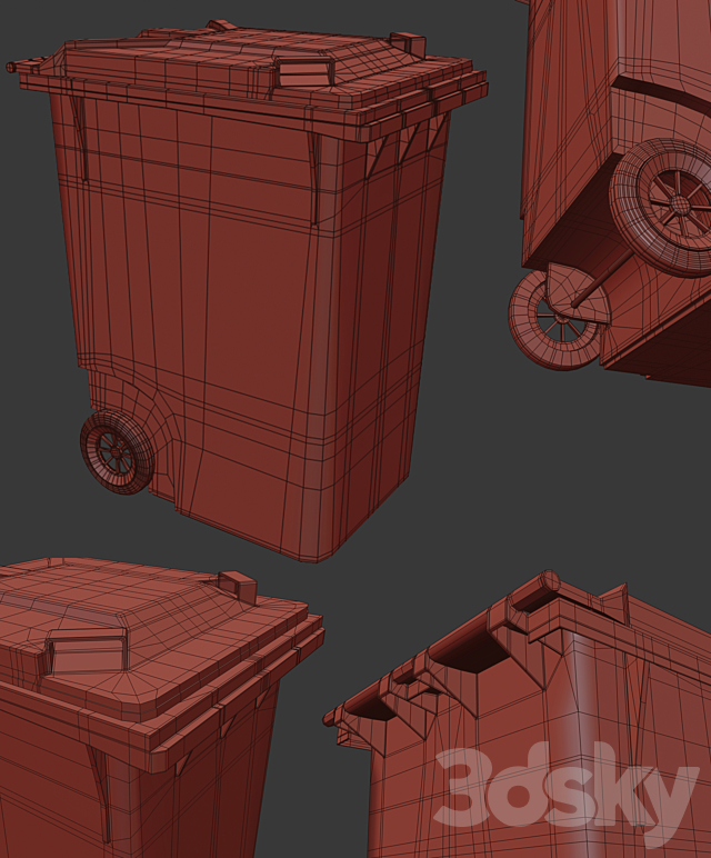 Wooden trash can house 3DSMax File - thumbnail 5