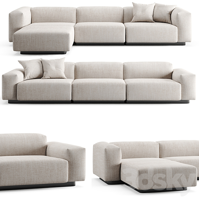 Vitra Soft Modular 3 Seat Longue Sofa Free Download