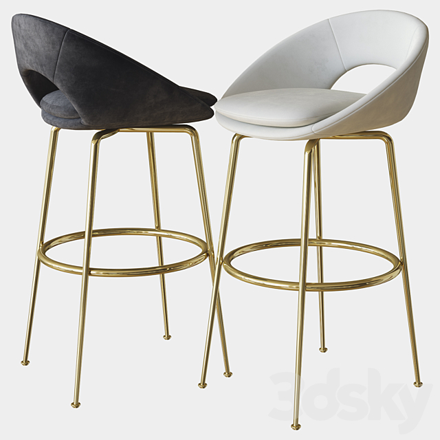 orb bar stool west elm 3d