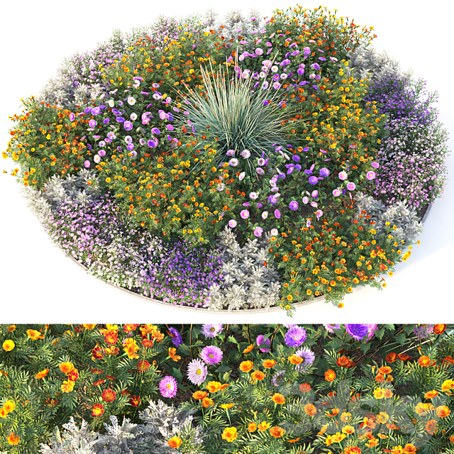 Flower garden 4 3DSMax File - thumbnail 1