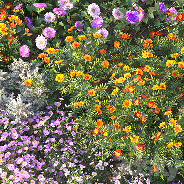 Flower garden 4 3DSMax File - thumbnail 3