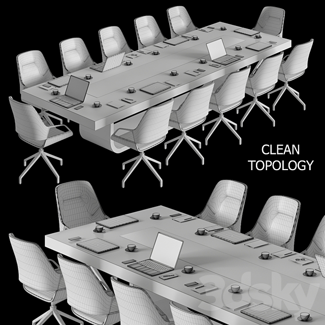 Confrance Table 03 3dsky