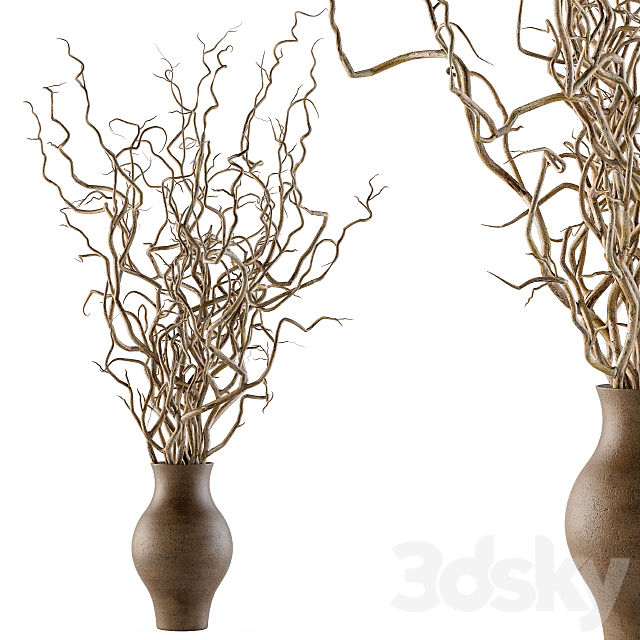 Bouquet Set 19 – Dried twisted branches 3DSMax File - thumbnail 1