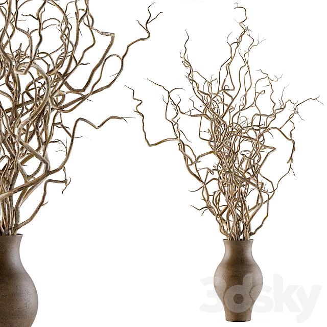 Bouquet Set 19 – Dried twisted branches 3DSMax File - thumbnail 2
