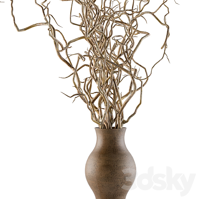Bouquet Set 19 – Dried twisted branches 3DSMax File - thumbnail 3