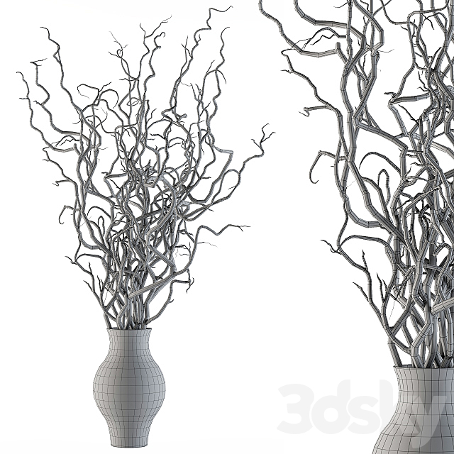 Bouquet Set 19 – Dried twisted branches 3DSMax File - thumbnail 4
