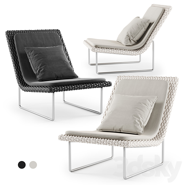Sand Lounge Chair by Paola Lenti _ Beach Chair 3DSMax File - thumbnail 1