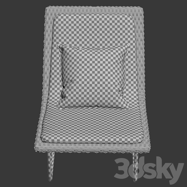 Sand Lounge Chair by Paola Lenti _ Beach Chair 3DSMax File - thumbnail 5