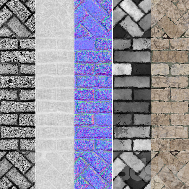 5 stone paving texture 3dsky